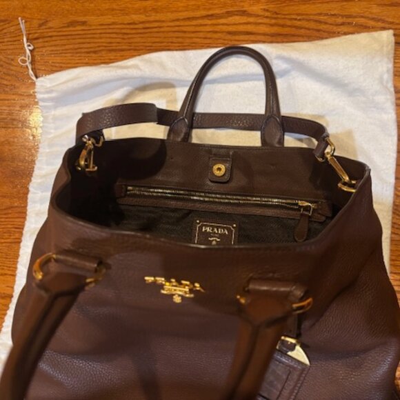 [Very good condition] Authentic Prada Should Bag _Dark Brown - Picture 3 of 8